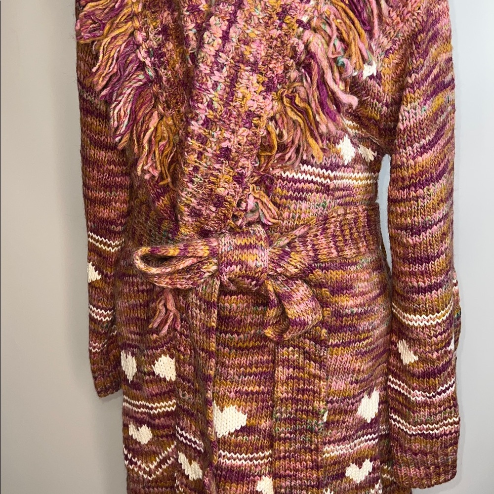 💖NWT LOVESHACKFANCY WYATT DUSTER JACKET IN ROSEWOOD SIZE M/L - Picture 8 of 16